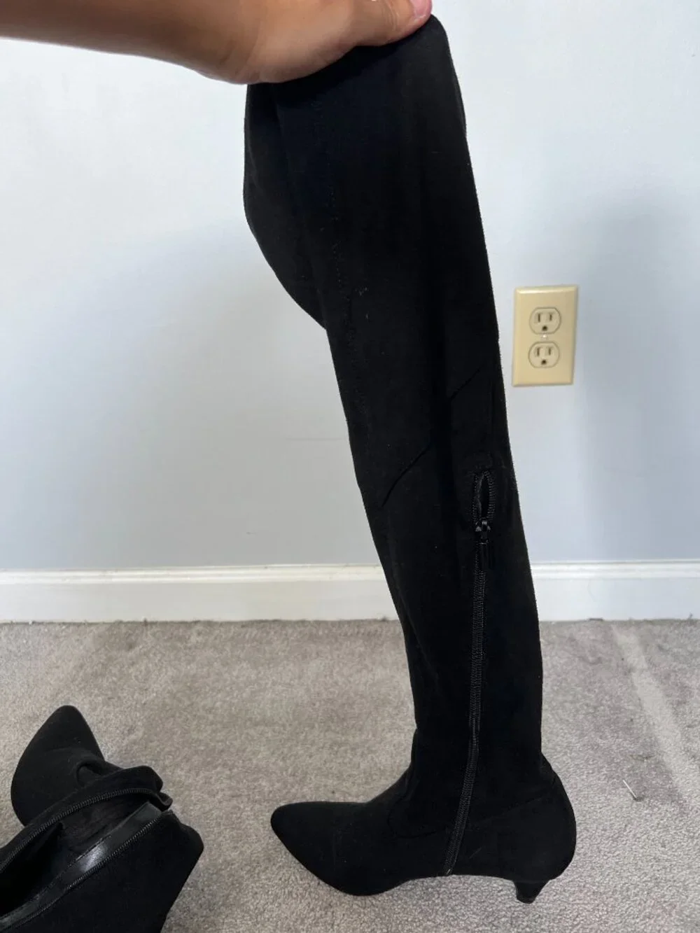 IMPO Black Stretch Over-The-Knee Boots 7M